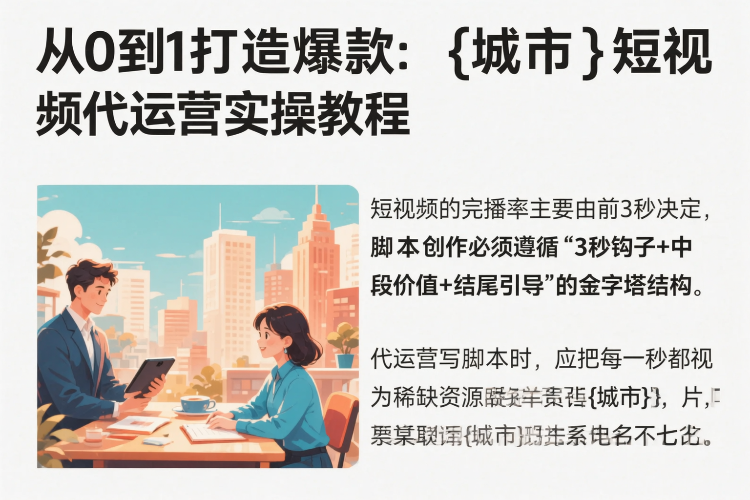 从0到1打造爆款：大庆短视频代运营实操教程
