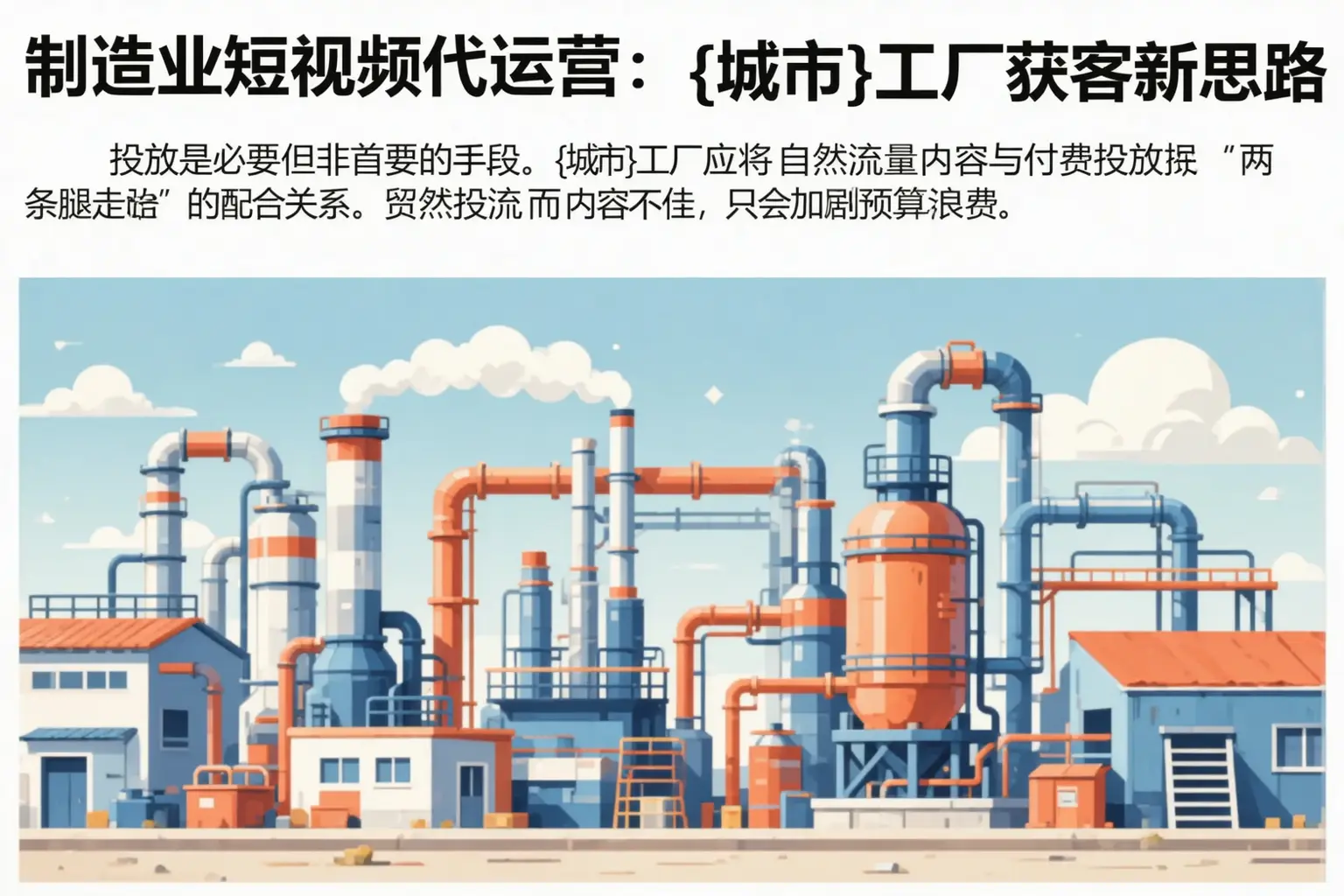 制造业短视频代运营:大庆工厂获客新思路