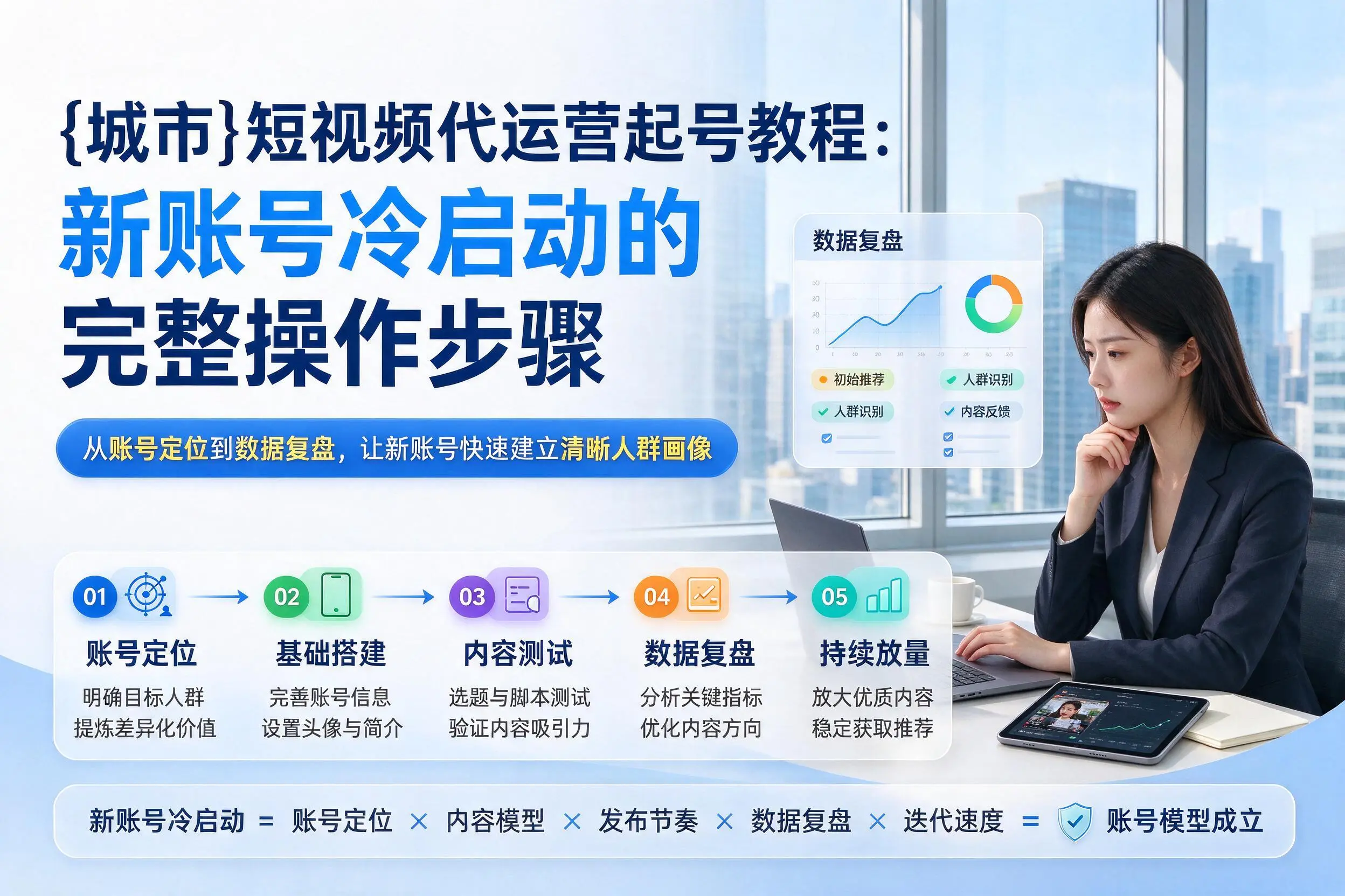大庆短视频代运营起号教程:新账号冷启动的完整操作步骤