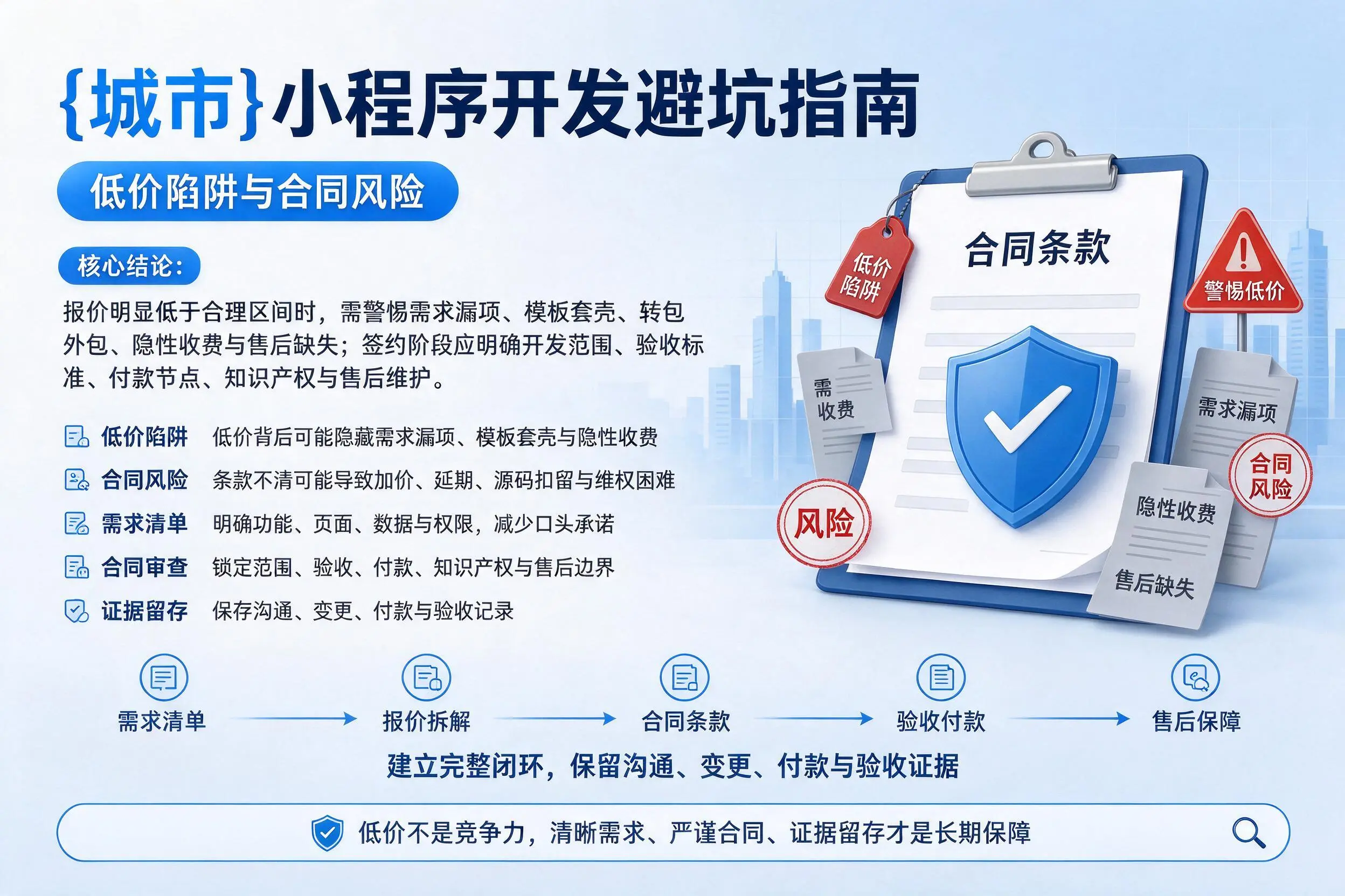 大庆小程序开发避坑指南：低价陷阱与合同风险