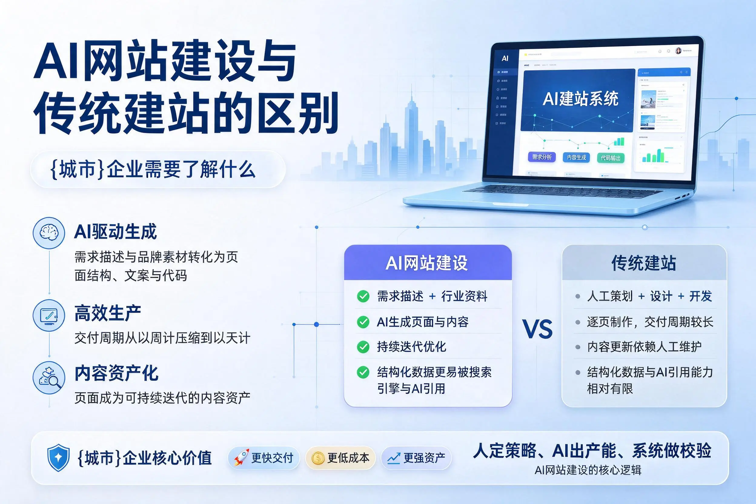 AI网站建设与传统建站的区别，大庆企业需要了解什么