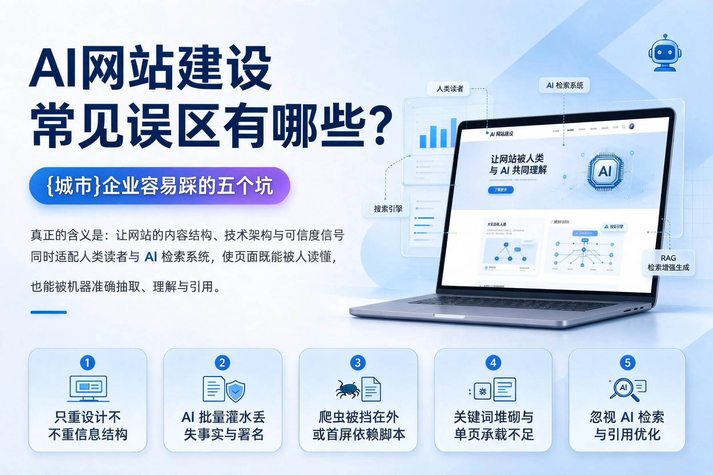 AI网站建设常见误区有哪些?大庆企业容易踩的五个坑