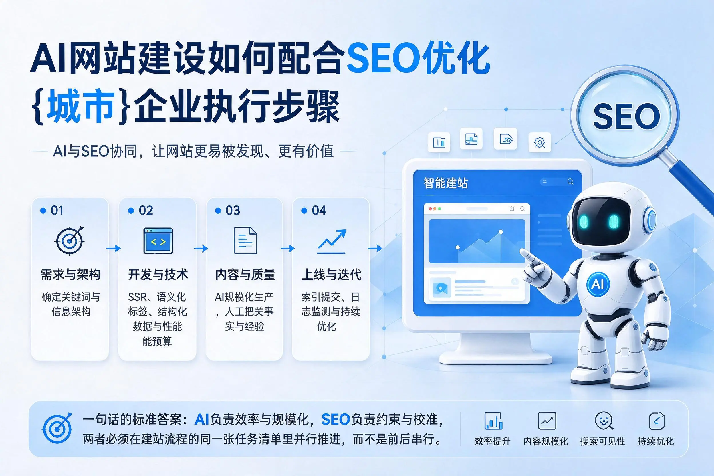 AI网站建设如何配合SEO优化,大庆企业执行步骤