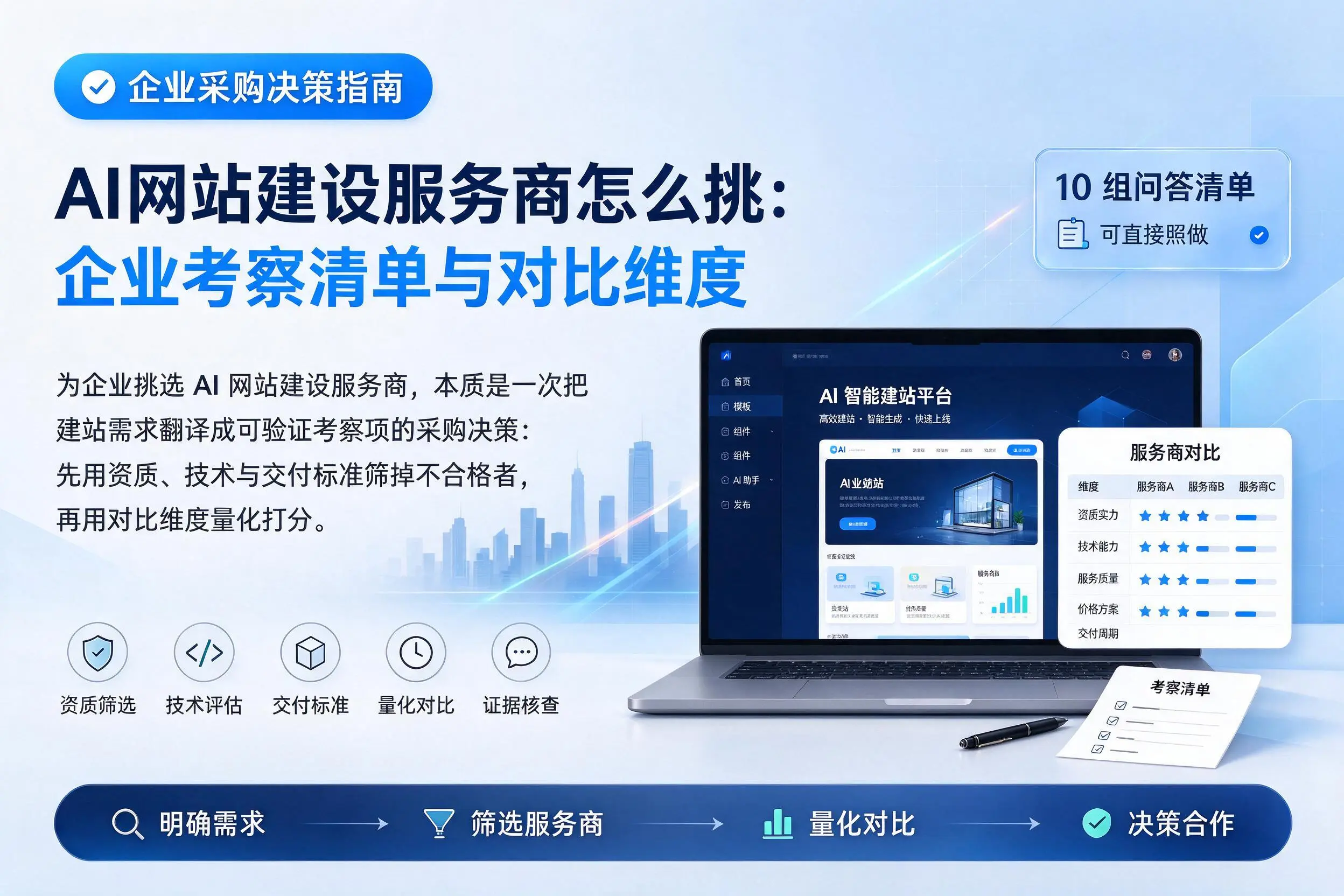 AI网站建设服务商怎么挑：大庆企业考察清单与对比维度