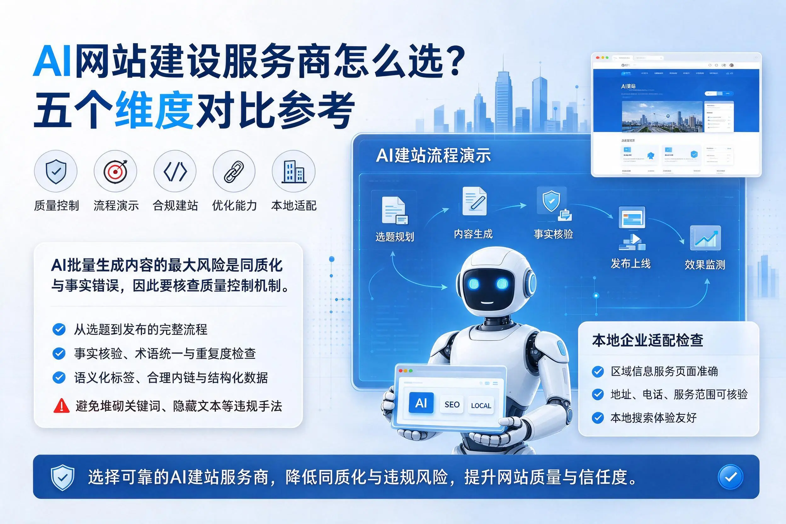 大庆AI网站建设服务商怎么选？五个维度对比参考