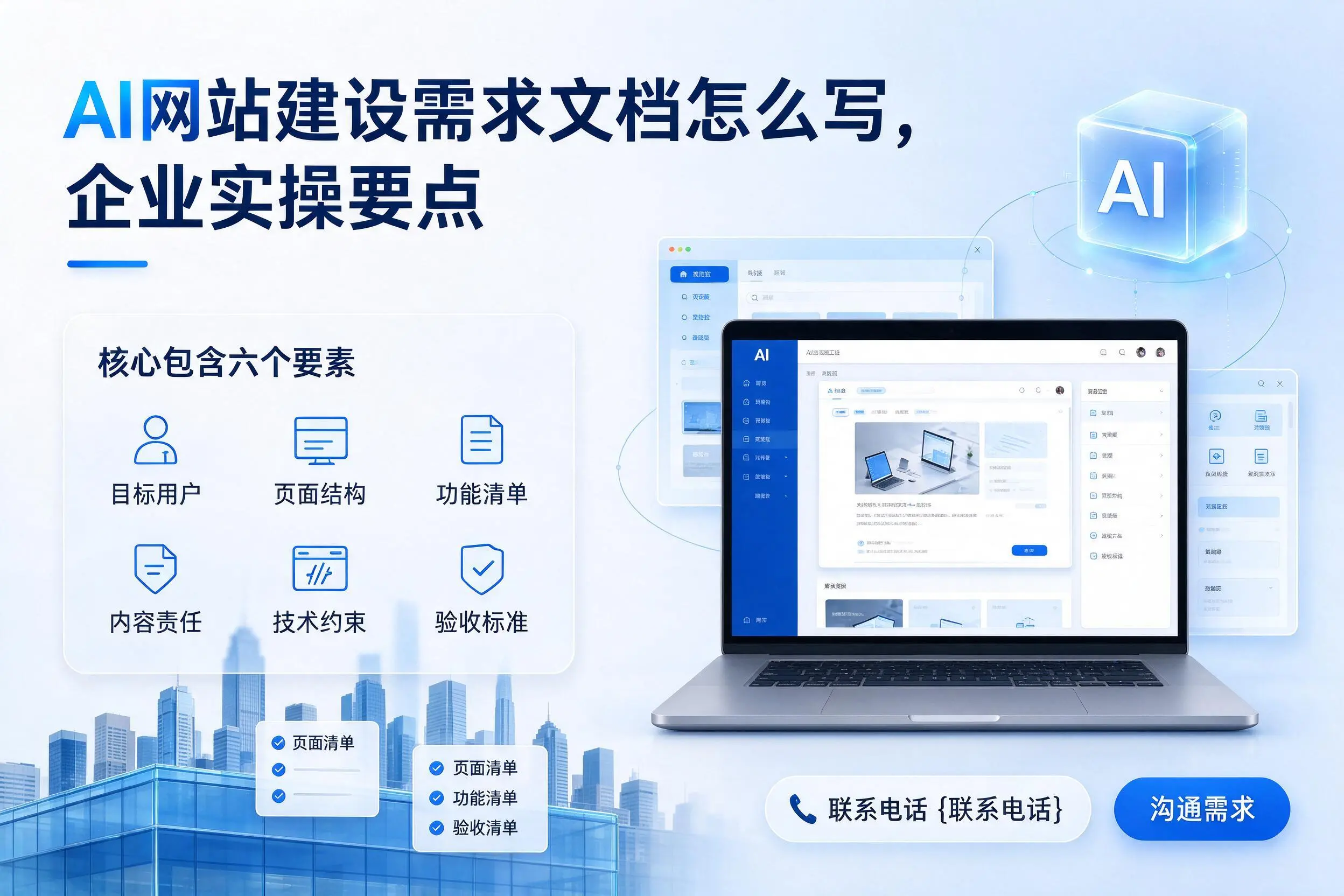 AI网站建设需求文档怎么写,大庆企业实操要点